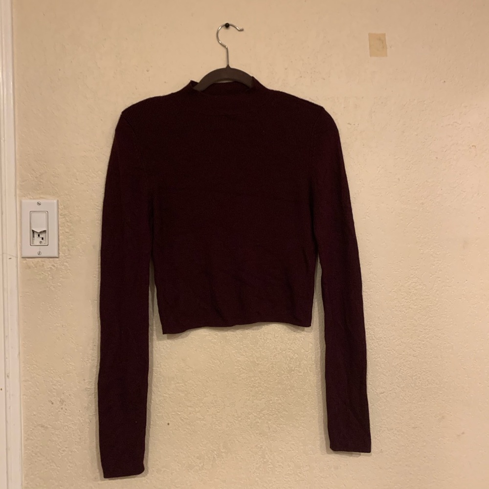 Forever 21 Cropped Half Turtleneck Sweater